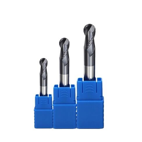 HRC50 2 Flutes Ball Nose End Mill Tungsten Carbide Cutter CNC Router Bit Milling Tool Cutting Tools R0.5 1mm 2mm 3mm 4mm 6mm(10pcs,R1.5X4DX50L-2T) in Kuwait
