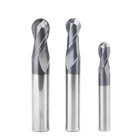 HRC50 2 Flutes Ball Nose End Mill Tungsten Carbide Cutter CNC Router Bit Milling Tool Cutting Tools R0.5 1mm 2mm 3mm 4mm 6mm(10pcs,R1.5X4DX50L-2T) in Kuwait