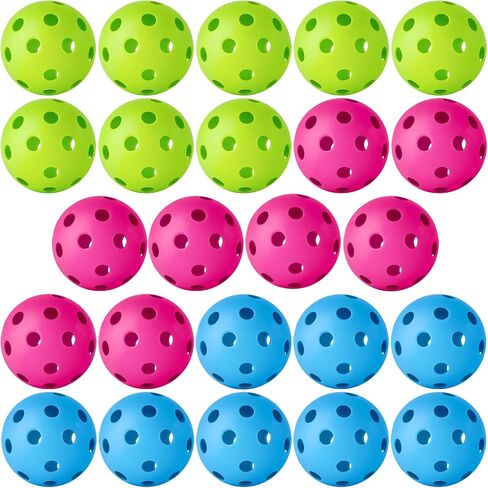 Coopay 24/80 Pack Baseball Practice Balls Plastic Training Balls Lightweight Hollow Softballs for Hitting, Baseball Training Indoor Outdoor Use in Saudi Arabia