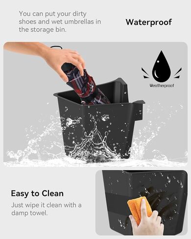 Trunk Organizer for 2024 2025 Tesla Model 3 Highland Accessories Rear Trunk Storage Bins Side Box with Lids for 2025 2024 Model 3 Interior Accessories TPE Material Waterproof Odorless 2 PCS in Kuwait