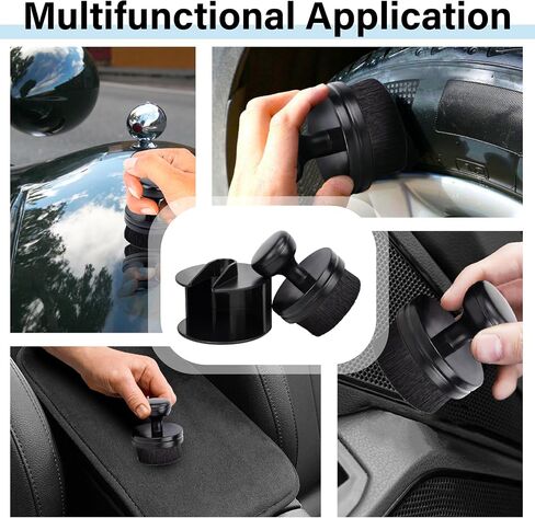 Tire Shine Applicator Brush, Tire Shine Brushes, Tire Dressing Brush Applicator with Seal Cover, Tire Brush for Car Detailing, Tire Gel Applicator, High Density Detail Factory Tire Brush (Black) in Saudi Arabia