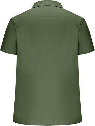 Business Casual Tops for Men Summer Short Sleeve Collared Button Down Dress Shirts Mens Stylish Office Work Blouses in Kuwait