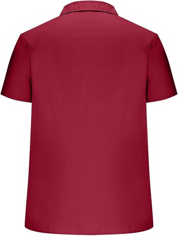 Business Casual Tops for Men Summer Short Sleeve Collared Button Down Dress Shirts Mens Stylish Office Work Blouses in Kuwait