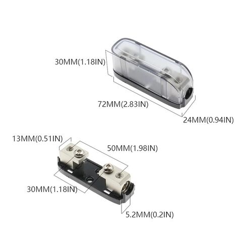 سيارة صوتية فتيل حامل الصمامات 30-150A صوت ستيريو أحادي الواحد توزيع الطاقة توزيع الطاقة FUSEBOX FUSE (1PC FUSE حامل ، 60A) in Kuwait
