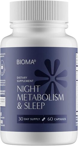 BIOMA Night Metabolism & Sleep - Supports Digestion, Energy Metabolism & Restful Sleep with Melatonin, Vitamin D, Magnesium & More - 180 Capsules (3 Pack, 90-Day Supply) in Saudi Arabia