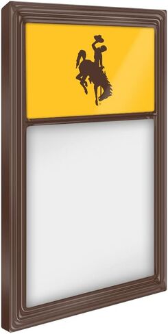 The Fan Brands NCAA Wyoming Cowboys: WYO - Dry Erase Noteboard - Sports Team Bar Sign Décor for Home, Office, Game Room, Fan Cave & Garage - USA Made in Saudi Arabia
