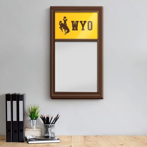 The Fan Brands NCAA Wyoming Cowboys: WYO - Dry Erase Noteboard - Sports Team Bar Sign Décor for Home, Office, Game Room, Fan Cave & Garage - USA Made in Saudi Arabia