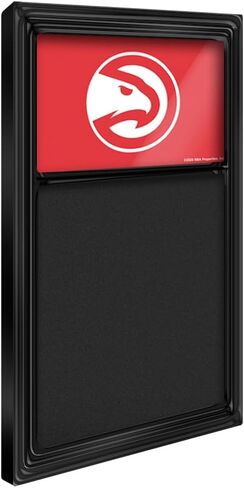The Fan Brand NBA Atlanta Hawks: Chalk Note Board- ديكور رياضي للمنزل ، وغرفة اللعبة ، وكهف المعجبين والجراج- الولايات المتحدة الأمريكية مصنوعة in Saudi Arabia