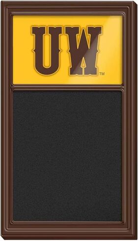 The Fan Brands NCAA Wyoming Cowboys: UW - Chalk Noteboard - Sports Team Bar Sign Décor for Home, Office, Game Room, Fan Cave & Garage - USA Made in Kuwait