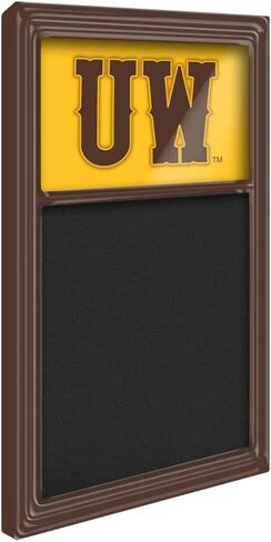 The Fan Brands NCAA Wyoming Cowboys: UW - Chalk Noteboard - Sports Team Bar Sign Décor for Home, Office, Game Room, Fan Cave & Garage - USA Made in Kuwait