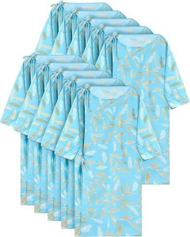 Geyoga 10 Pack Hospital Gown Costume for Women and Men Unisex Patient Medical Gown, Comfortably Fits Sizes up to 2XL in Saudi Arabia