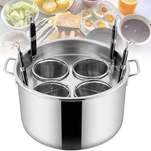 Pasta Cooker Commercial Pasta Pot with Colander Strainer,Stainless Steel Stock Pot for Pasta Noodle,Vegetables,Potatoes,Boiled Eggs Cooking,Multifunctional in Saudi Arabia