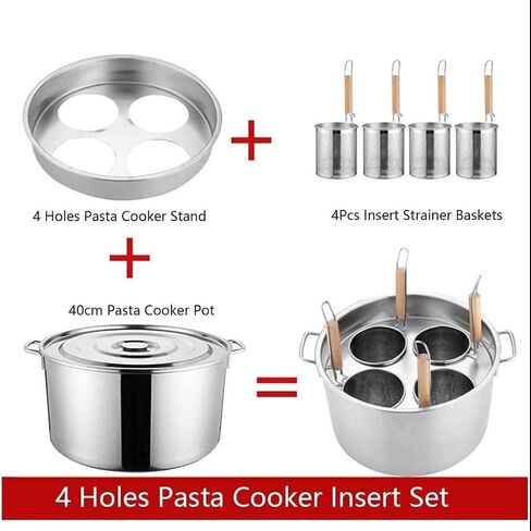 Pasta Cooker Commercial Pasta Pot with Colander Strainer,Stainless Steel Stock Pot for Pasta Noodle,Vegetables,Potatoes,Boiled Eggs Cooking,Multifunctional in Saudi Arabia