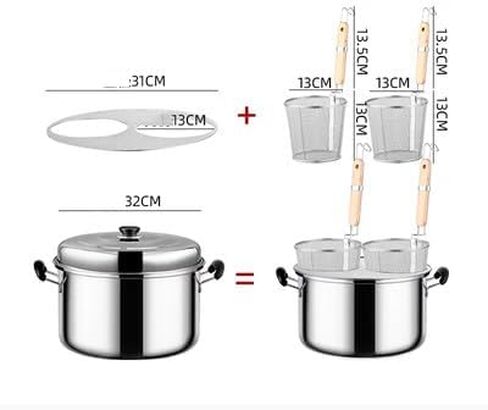 طباخ المعكرونة 2 ثقوب تجارية ، أداة طهي من الفولاذ المقاوم للصدأ ، توصيل سريع وحتى حرارة للمعكرونة والمعكرونة والزلابية والحساء in Saudi Arabia