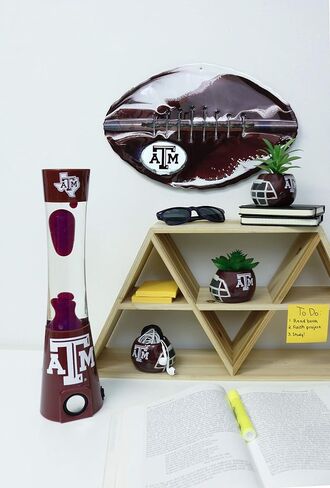 NCAA Texas A & M 16.5 "مصباح الصهارة مع مكبر صوت مدمج وإعداد سهلة الإضافات-كهف المروحة أو المنزل أو ديكور المكتب in Saudi Arabia
