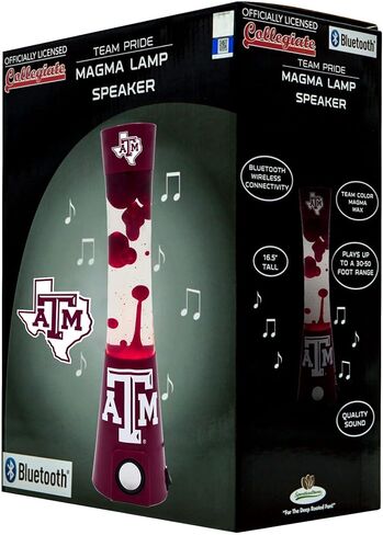 NCAA Texas A & M 16.5 "مصباح الصهارة مع مكبر صوت مدمج وإعداد سهلة الإضافات-كهف المروحة أو المنزل أو ديكور المكتب in Saudi Arabia