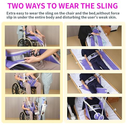 Soft Foam Pad Transfer Lift Sling,Patient Lift Sling for Elderly/Disabled/Handicap Shower Bath or Toileting,1pc Laundry Bag (Large with Head Support) in Kuwait