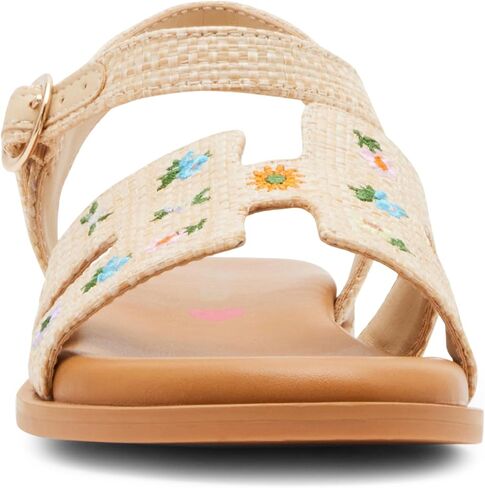 Steve Madden Girls Shoes Girls Haydlyn Flat Sandal, Floral Raffia, 2 Little Kid in Saudi Arabia