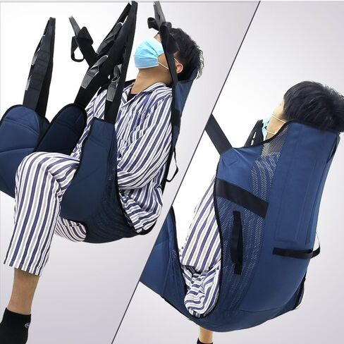 الحجم m شبك كامل الجسم شبك الرفع حبال ، دعم الرأس والظهر ، الرافعات نقل المرحاض ، الساقين المنقسمة مع فتحة كومود ، 5 مقابض ، 6 أحزمة ، رفع حبال متوافق مع مختلف المصاعد in Kuwait