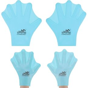 قفازات السباحة السيليكون Webbed Swim Gloves نوع إصبع الضفدع من نوع القفازات التدريب على مقاومة الماء للسباحة/الغوص/التمارين الرياضية المائية in Kuwait