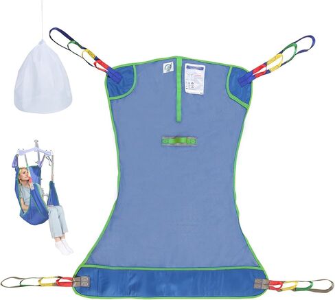 Full Body Patient Lift Sling for Patient/Senior/Elderly/Caregiver/Elderly/Disabled/Bedridden to Transfers | Repositioning | Lifting | Showering,with 1pc Laundry Bag (Purple, Large) in Kuwait