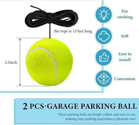 4 PCS GARAGE CARAGE STARK STARTH BALL ، مؤشر توقف السيارة الذي يسحب مستشعر الكرة مع الحبل ، دليل مرآب مرآب سيارات أدوات مساعد وقوف السيارات ، إكسسوارات السيارات in Saudi Arabia