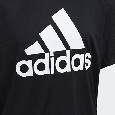 adidas Boys' Short Sleeve Aeroready Performance Logo Tee T-Shirt, Blue/Green, Small (8) in Kuwait