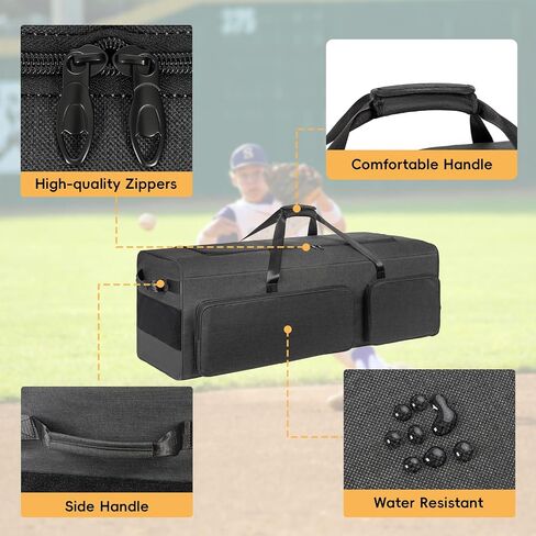 ANILD Baseball Duffle Equipment Bag, Large Capacity Catchers Gear Duffle Bag, Extra Large Gym Sports Equipment Duffle Bag, Perfect for Baseball & Fastpitch Softball, Multiple Colors in Saudi Arabia