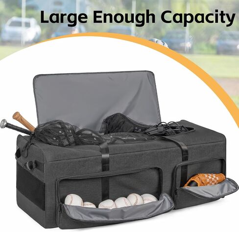 ANILD Baseball Duffle Equipment Bag, Large Capacity Catchers Gear Duffle Bag, Extra Large Gym Sports Equipment Duffle Bag, Perfect for Baseball & Fastpitch Softball, Multiple Colors in Saudi Arabia