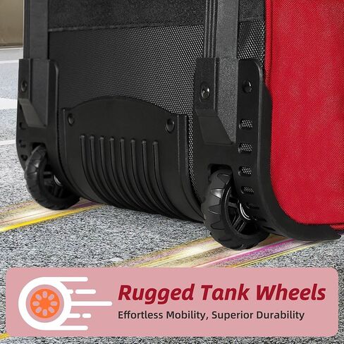 Catchers Gear Bag with Wheels, Rolling Baseball & Softball Catchers Bags with 4 Bat Sleeves, Fence-Hooks, Separate Shoe Compartments and Multi-Pockets in Saudi Arabia