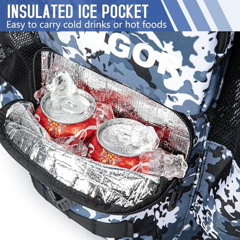 Baseball Bucket Bag, Softball Coaches Bag with Padded Seat, Bucket Cover with Insulated Pocket and Hidden Helmet Holder in Kuwait