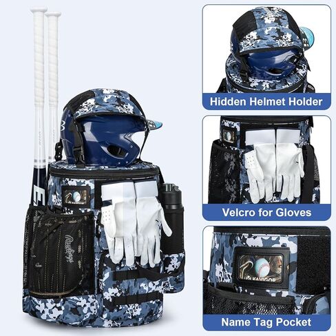 Baseball Bucket Bag, Softball Coaches Bag with Padded Seat, Bucket Cover with Insulated Pocket and Hidden Helmet Holder in Kuwait