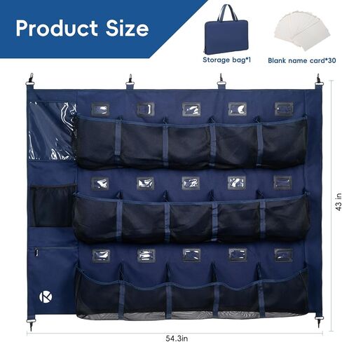 منظم مخبأ البيسبول/الكرة اللينة - 15+ حقيبة تخزين خوذة وقفازات ، ونسيج 900D من الدرجة العسكرية و 6 خطافات فولاذية معززة in Kuwait