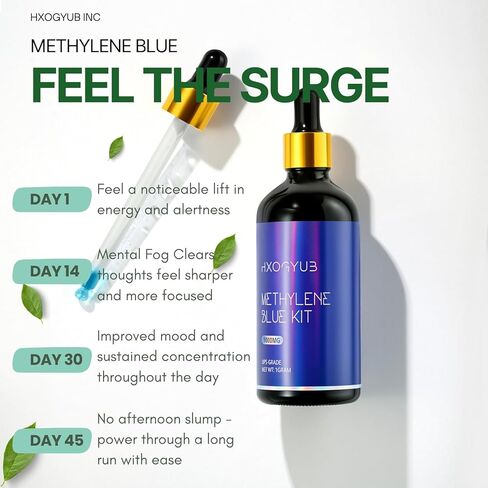 من الدرجة الصيدلانية الأزرق الميثيلين ، محلول 100 مل (1 ٪) ، تم اختبار الطرف الثالث 99+٪ ، ملحق من الدرجة USP ، ملحق صحة الدماغ للبشر ، لا يوجد دعم معرفي فورمالدهايد in Kuwait