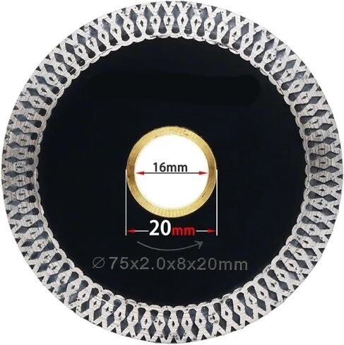 3" 75mm Diamond Saw Blade for Tile Ceramic Granite Marble Wave Diamond Cutting Disc Aggressive Circular Carving Saw(2PC,20mm-16) in Saudi Arabia