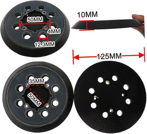 PRETYZOOM 5 8 3 Electric Polishing Disc Pin Sanding Plate for Black Grinding Disc with Noise Reduction and Dust Removal in Saudi Arabia