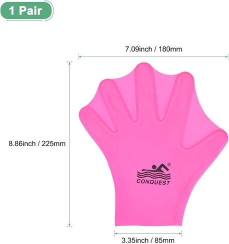 قفازات السباحة السيليكون Webbed Swim Gloves نوع إصبع الضفدع من نوع القفازات التدريب على مقاومة الماء للسباحة/الغوص/التمارين الرياضية المائية in Kuwait