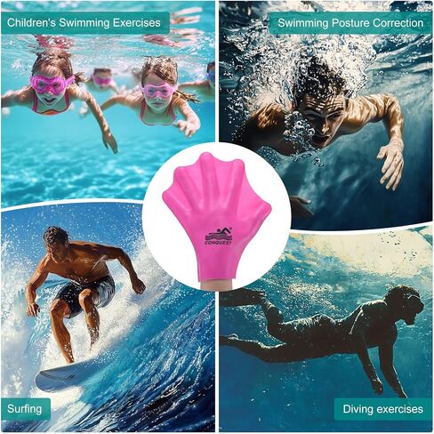 قفازات السباحة السيليكون Webbed Swim Gloves نوع إصبع الضفدع من نوع القفازات التدريب على مقاومة الماء للسباحة/الغوص/التمارين الرياضية المائية in Kuwait