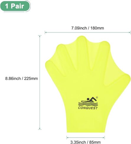 قفازات السباحة السيليكون Webbed Swim Gloves نوع إصبع الضفدع من نوع القفازات التدريب على مقاومة الماء للسباحة/الغوص/التمارين الرياضية المائية in Kuwait
