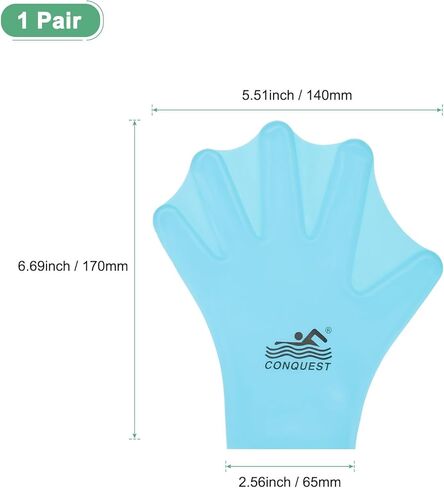 قفازات السباحة السيليكون Webbed Swim Gloves نوع إصبع الضفدع من نوع القفازات التدريب على مقاومة الماء للسباحة/الغوص/التمارين الرياضية المائية in Kuwait