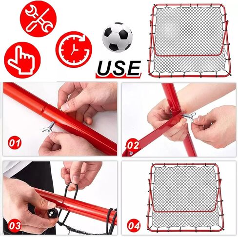 JXGzyy Soccer Net 40x39 Inch Practice Practice Practice Termable Trainly Trainder Net من السهل تثبيت هدف الهدف المعدني على شبكة كرة القدم لكرة القدم لكرة القدم لكرة القدم in Saudi Arabia