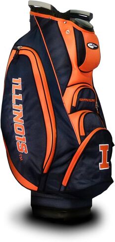 فريق Team Golf NCAA Victory Golf Cart Bag ، أعلى 10 اتجاهات مع مقبض مزدوج متكامل ومضرب خارجي جيد ، جيب أكثر برودة ، حزام مبطن ، حامل مظلة وغطاء أمطار قابل للإزالة in Kuwait