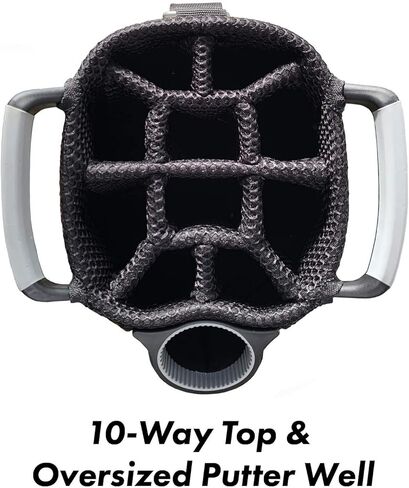 فريق Team Golf NCAA Victory Golf Cart Bag ، أعلى 10 اتجاهات مع مقبض مزدوج متكامل ومضرب خارجي جيد ، جيب أكثر برودة ، حزام مبطن ، حامل مظلة وغطاء أمطار قابل للإزالة in Kuwait
