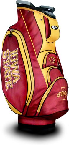 فريق Team Golf NCAA Victory Golf Cart Bag ، أعلى 10 اتجاهات مع مقبض مزدوج متكامل ومضرب خارجي جيد ، جيب أكثر برودة ، حزام مبطن ، حامل مظلة وغطاء أمطار قابل للإزالة in Kuwait