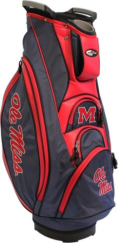 فريق Team Golf NCAA Victory Golf Cart Bag ، أعلى 10 اتجاهات مع مقبض مزدوج متكامل ومضرب خارجي جيد ، جيب أكثر برودة ، حزام مبطن ، حامل مظلة وغطاء أمطار قابل للإزالة in Kuwait