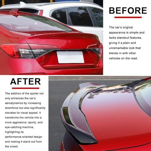 Carbon Fiber Rear Spoiler Wing Compatible with 2022-2025 Honda Civic 11th Gen, Trunk Spoiler for Honda Civic (Carbon Fiber) in Saudi Arabia