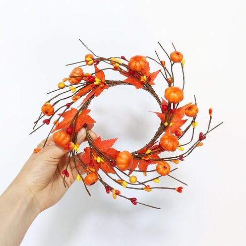 2 PCS حلقات شمعة الوطنية الزهور المختلط الأحمر والبحرية التوت الأزرق وحلقات شمعة النجوم ، ديكور يوم الذكرى في الرابع من يوليو للشمعة العمود (متعدد الألوان) in Kuwait