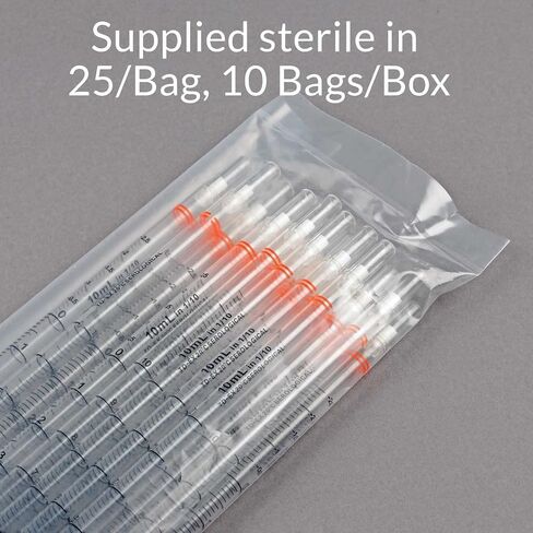 Globe Scientific Uniplast 1770 polystyrene serologicle مع طرف قياسي ، سعة 10 مل ، طول 297 مم ، معقم ، مخطط برتقالي (حالة 250) ، واضح in Saudi Arabia