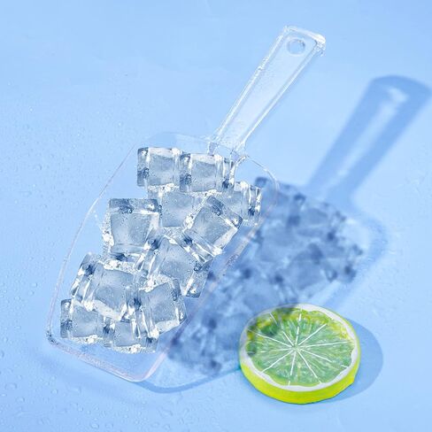 Ice Scoop Candy Buffet Containers Scoopers, Hmxpls Clear Plastic Scoop for Popcorn Cookie Candy Buckets, Podpocket Acrylic Large Scoops for Parties Wedding Bar Jars Freezer Dry Goods （6 Pack 7.5 In ） in Saudi Arabia