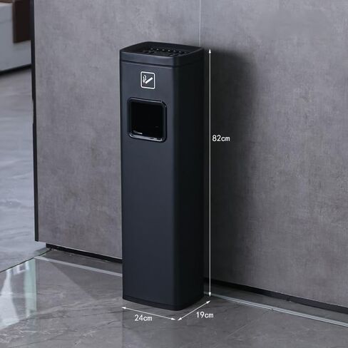 Vertical Ashtray, Kitchen Trash Can Bathroom Trash Can Hotel Stainless Steel Trash Can with Ashtray Vertical Elevator Entrance(D,Large) in Kuwait